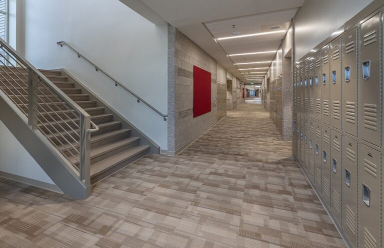 Brush Elementary hallway stairs